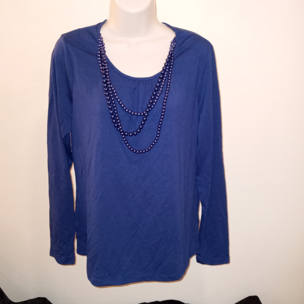 NWOT Simply Chloe Dao Top Sz M Blue/Purple